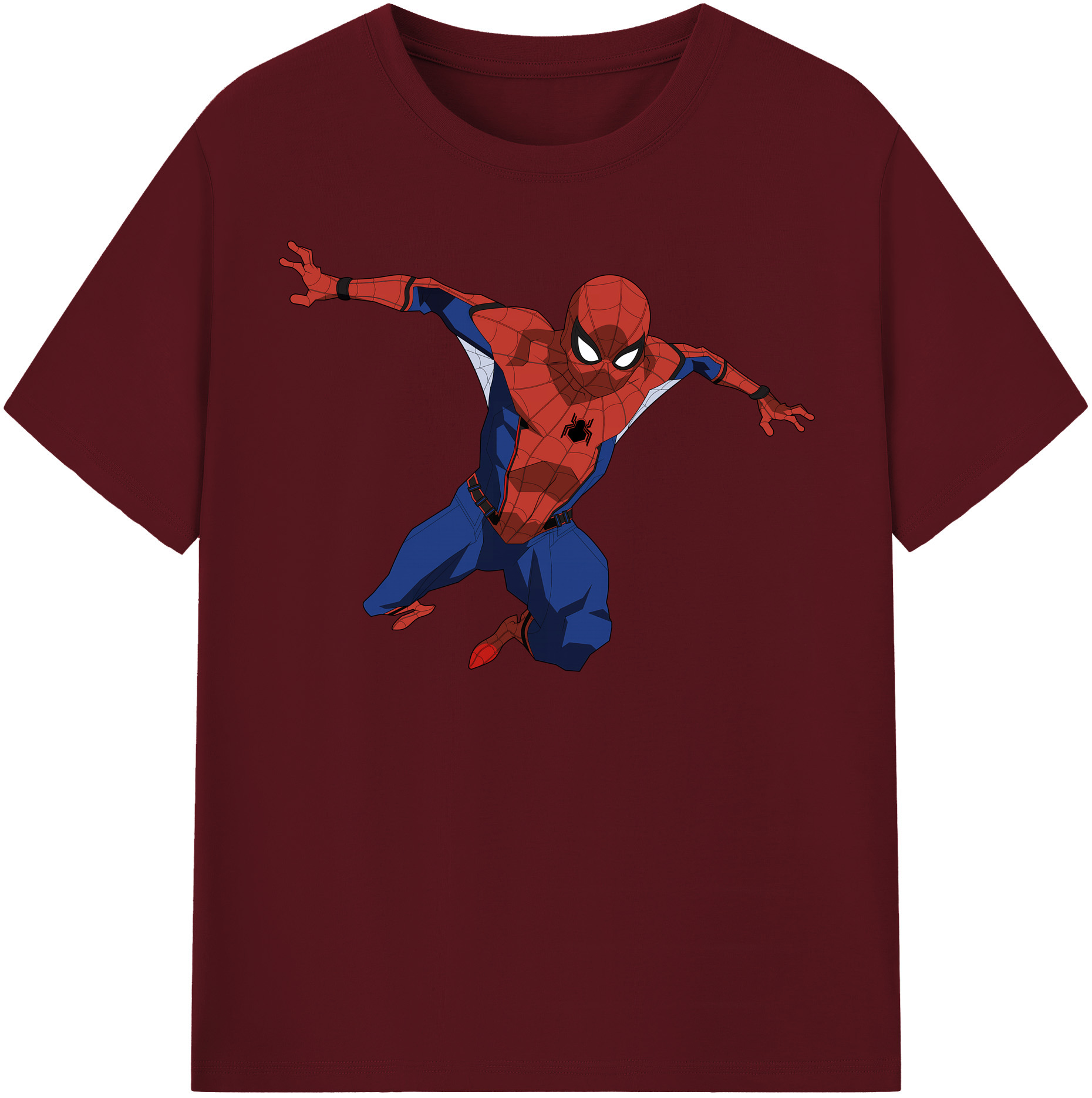 （画像用） Spider Man スパイダーマン 綿100％半袖Tシャツ（フロントプリント）